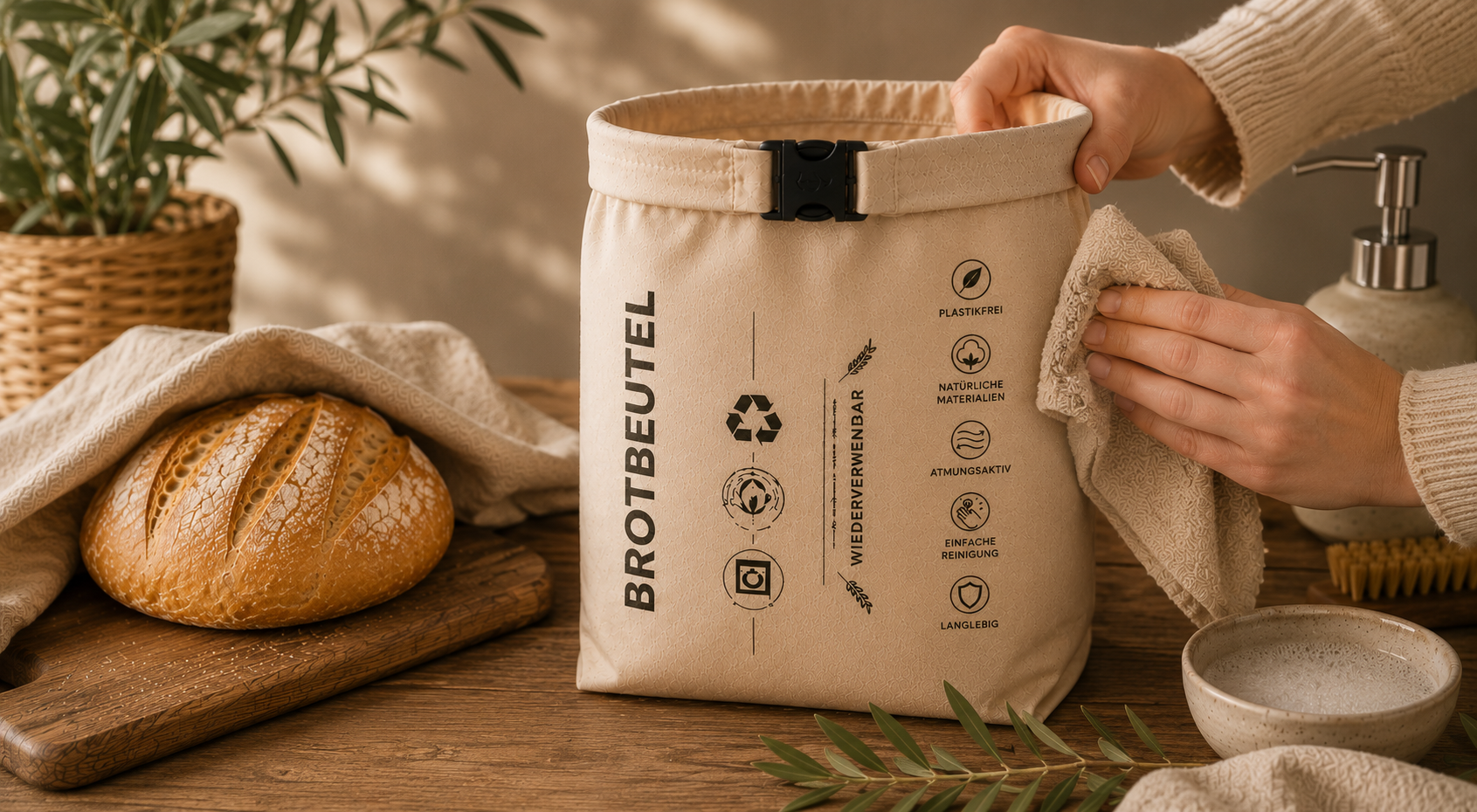 Pflegehinweise für deinen Brotliebe Brotbeutel